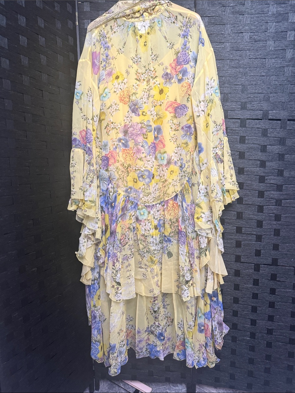 Camilla
Embellished asymmetric silk georgette maxi dress - Picture 7 of 7